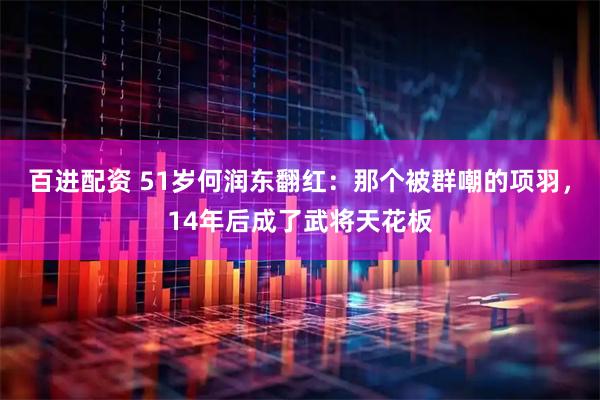 百进配资 51岁何润东翻红：那个被群嘲的项羽，14年后成了武将天花板
