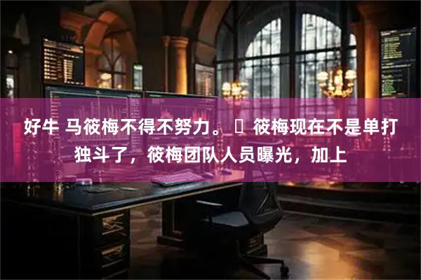 好牛 马筱梅不得不努力。 ​筱梅现在不是单打独斗了，筱梅团队人员曝光，加上